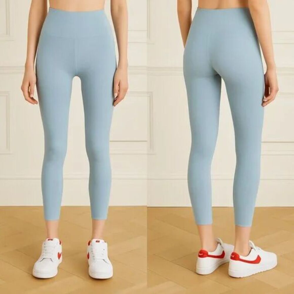 Girlfriend Collective Compressive Leggings Women's Small Blue High Waist Cropped